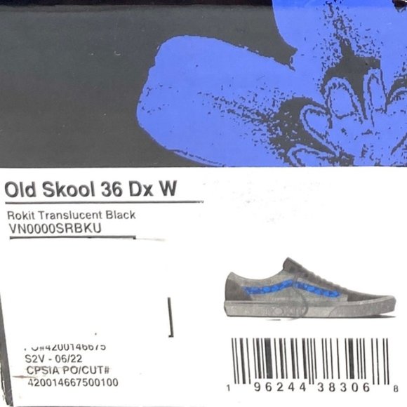 VANS x Rokit Old Skool 36 DX Shoes Suede Gray Low For Women Sneakers VN0000SRBKU - Picture 10 of 10